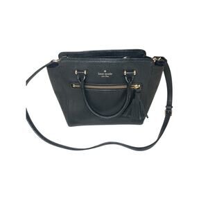 KATE SPADE NEW YORK ALLYN CHESTER STREET BAG SATCHEL PEBBLED LEATHER BLACK